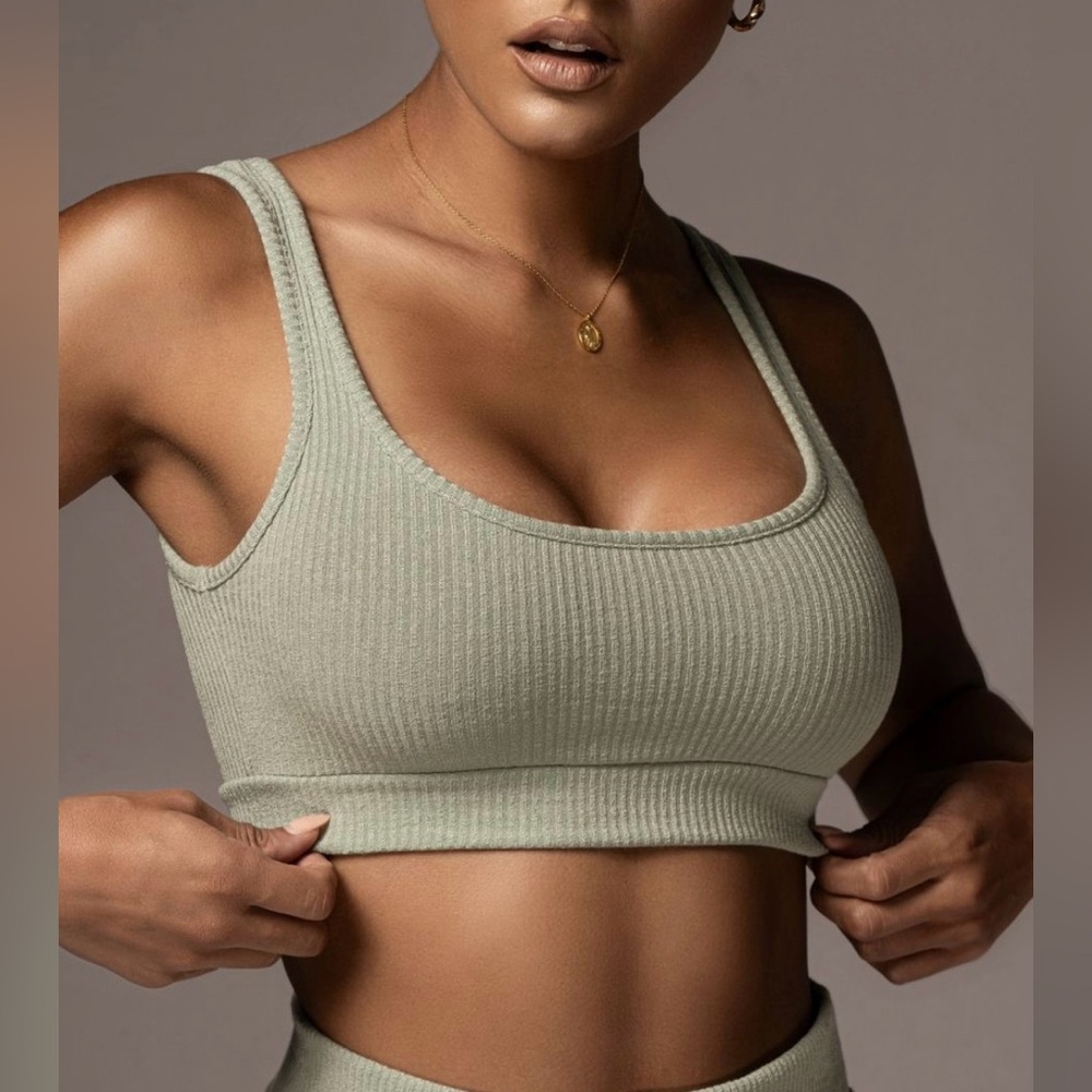 Jluxlabel COSETTE KNIT RIBBED CROP TOP
